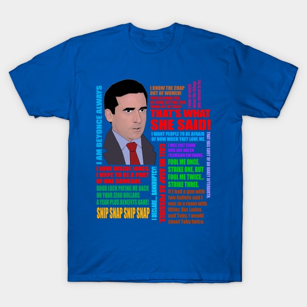 The Office Michael Scott quotes T-Shirt by CoolDojoBro